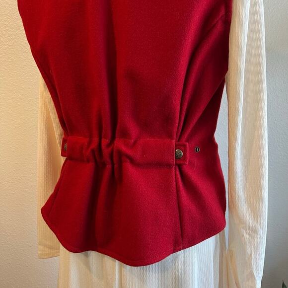 Schaefer Steamboat Springs Colorado USA Red Wool Zip Up Riding Adjustable M - Picture 6 of 13